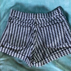 American Apparel houndstooth high waisted shorts